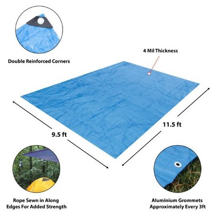 Performance Tool 10 ft x 12 ft Tarp, Blue W6006